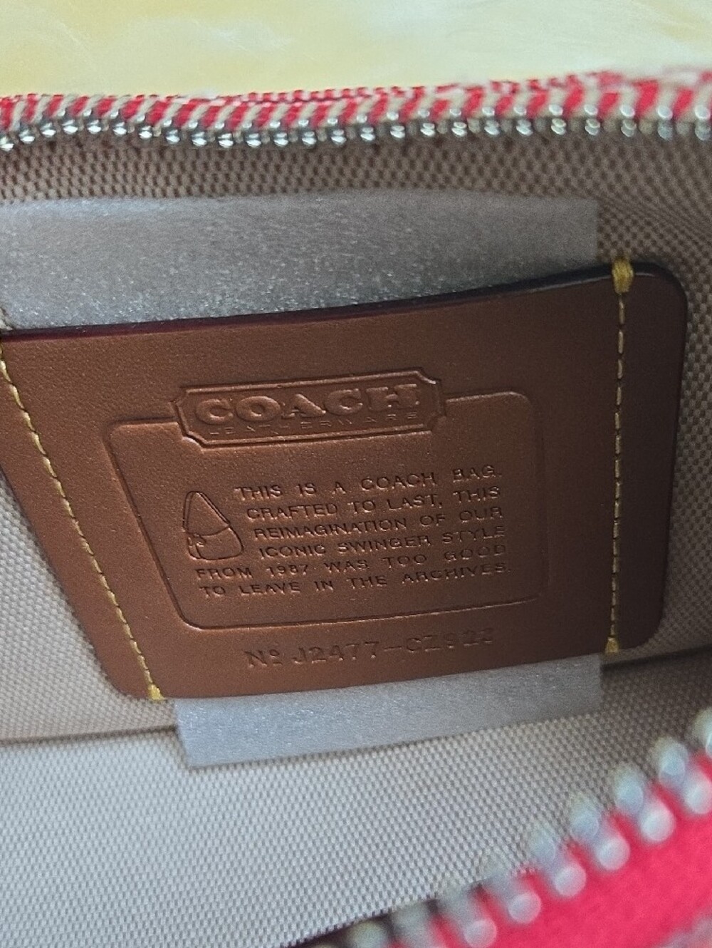 Coach Originals Signature Jacquard Swinger 20 Shoulder Bag - Picture 8 of 15